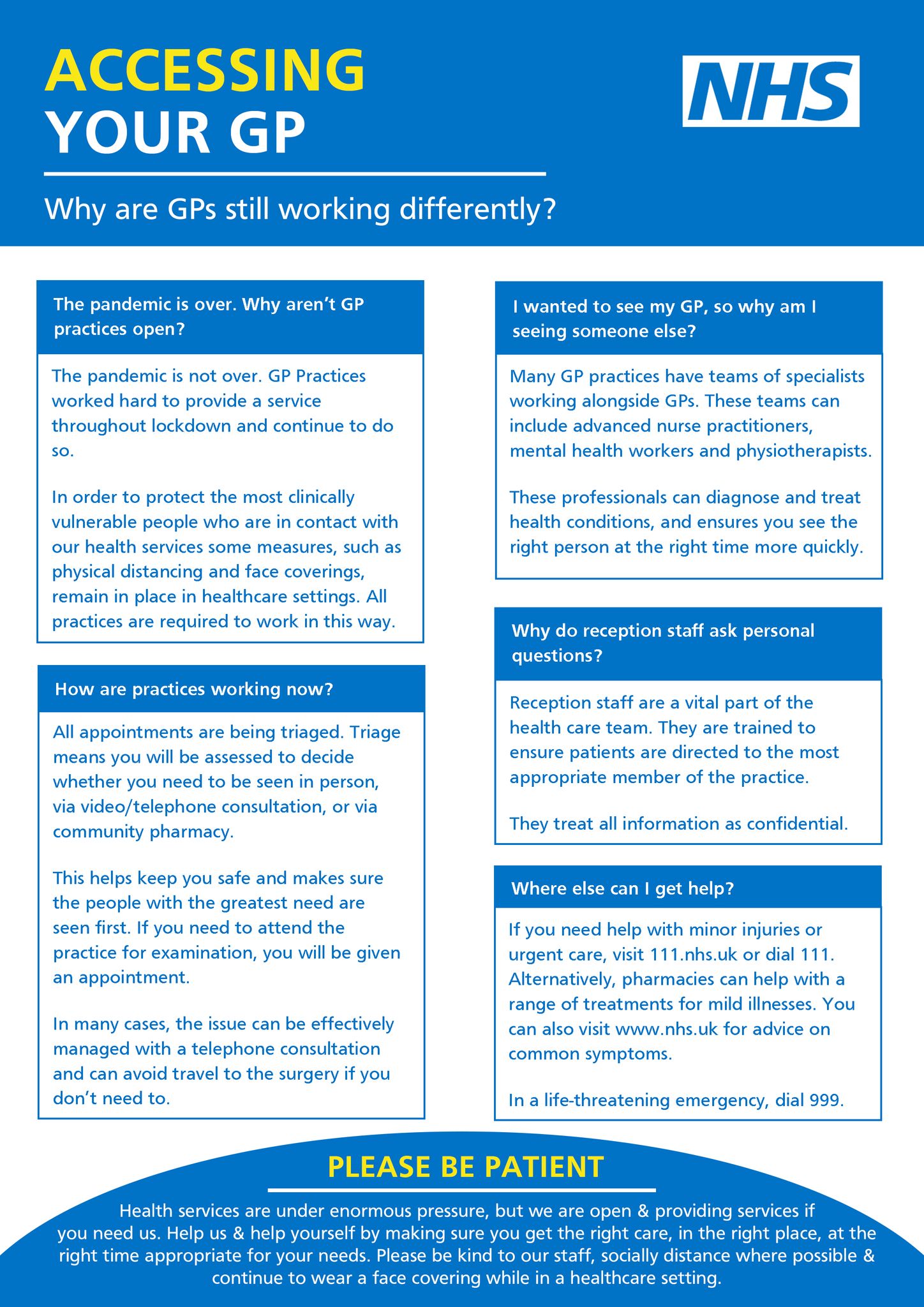 Accessing your GP